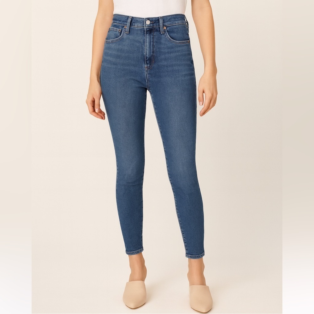 Reformation Harper High Rise Skinny Jeans in Destin Size 25 Color Blue